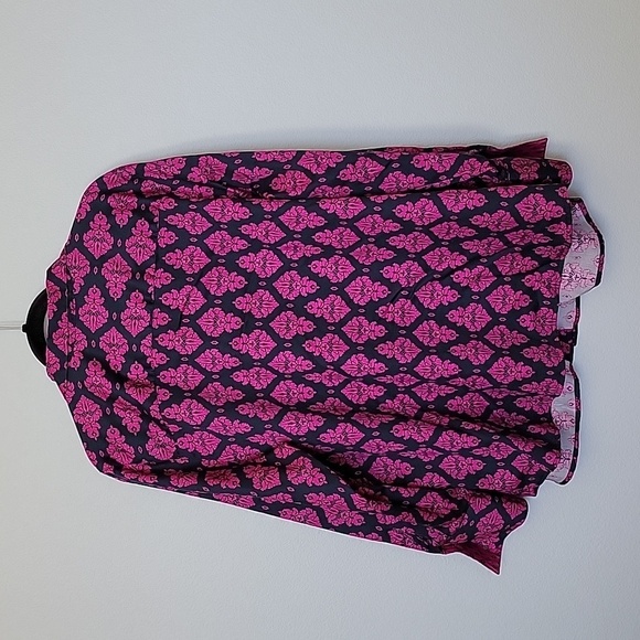 Foxcroft Annie Regal Bold Damask Button down blouse 18W - Picture 9 of 10